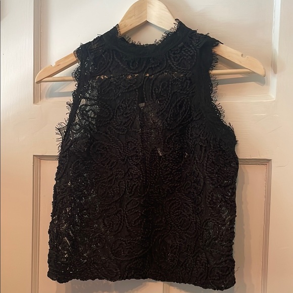 NWT Zara Trafaluc Elegant Black Lace Sleeveless Top - Picture 2 of 14